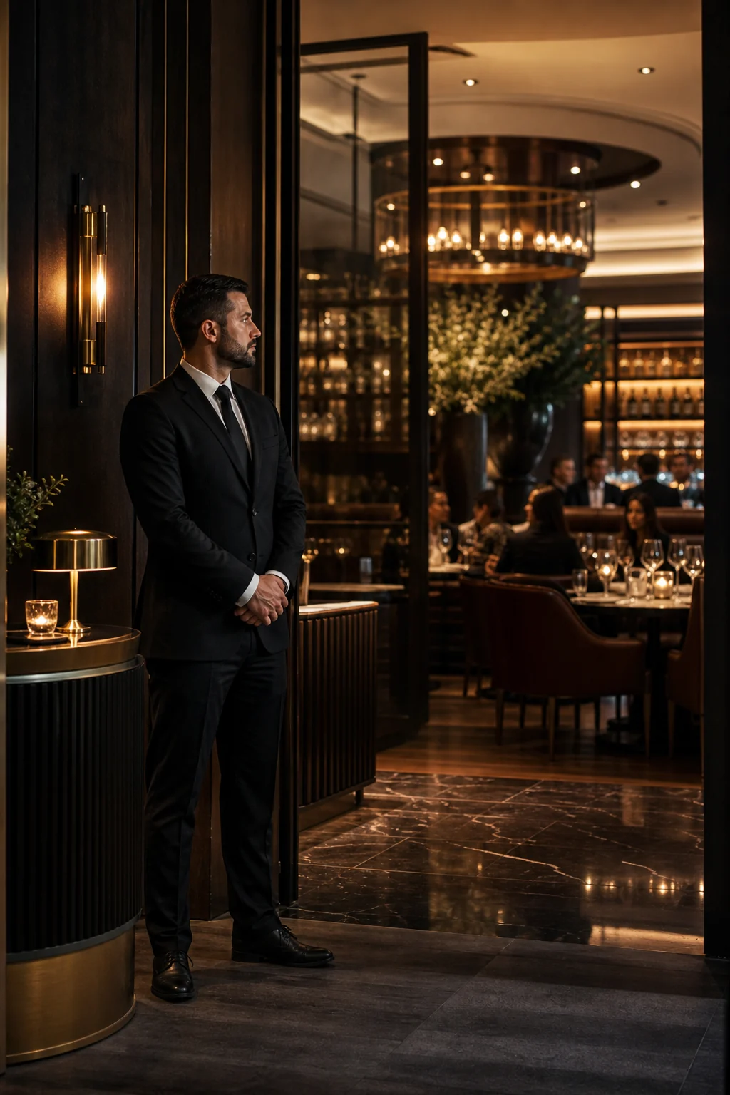 Security at a high-end restaurant and lounge